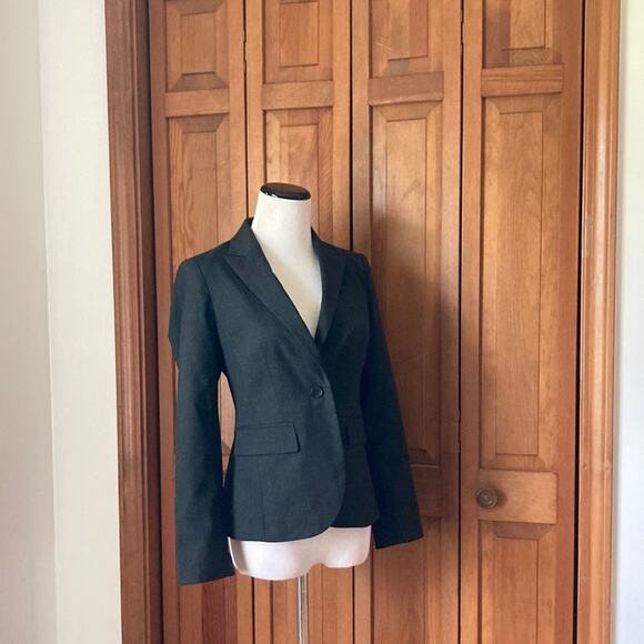 Banana Republic Charcoal Blazer, Size 0P - Picture 1 of 9
